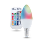 Forever Bec RGB cu telecomanda C37 E14/25W/250lm