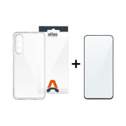 Set husa transparenta si folie sticla Samsung A57