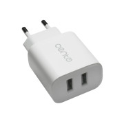 Adaptor Priza CENTO P213 2USB/2A/12W Alb