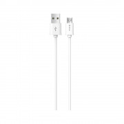 Cablu Devia Smart2 MicroUSB-USB Alb (2m,2A)