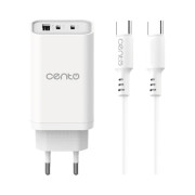 Incarcator CENTO P222 FAST (GaN) TipC (2*TipC+USB 65W)
