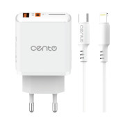Incarcator CENTO P216 FAST Iphone (TipC+USB 30W)