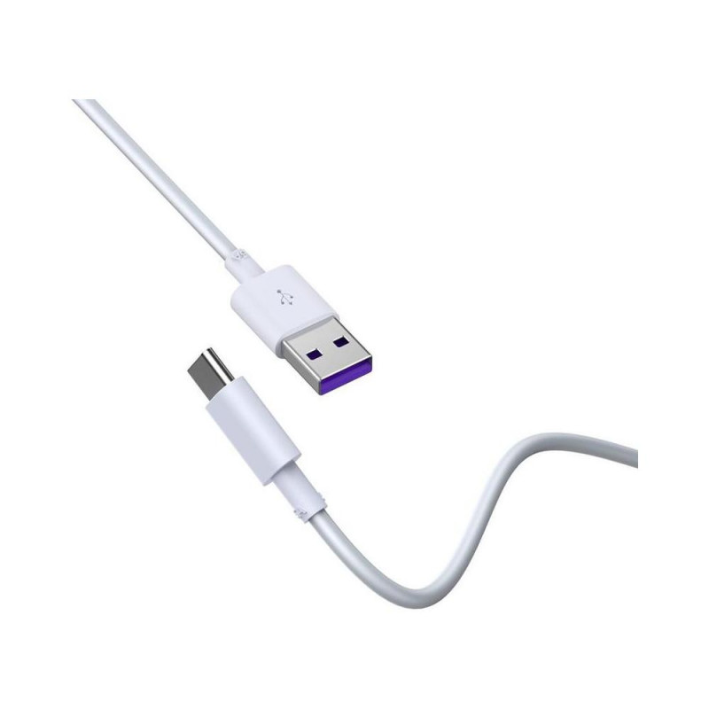 Cablu Devia Full TipC-USB Alb (5A)