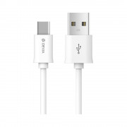 Cablu Devia Smart1 TipC-USB Alb (2A)