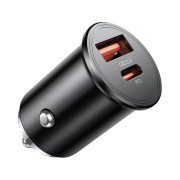 Adaptor Auto XO CC43 1TipC(PD)+1USB(QC)/3A/45W Negru