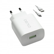 Incarcator Voiaj CENTO P101 MicroUSB Alb 1USB(QC)/3A/18W