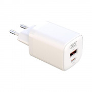 Adaptor Priza XO L96/L116 1TipC(PD)+1USB(QC)/5A/30W Alb