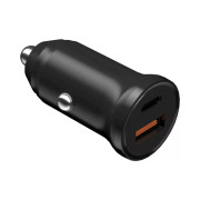Adaptor Auto Devia EA192 Negru 1TipC(PD)+1USB(QC)/3A/20W