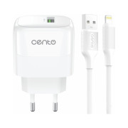 Incarcator Voiaj CENTO P211 Iphone Alb 1USB(QC)/3A/18W Alb