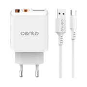 Incarcator CENTO P212 FAST TipC (TipC+USB 20W)