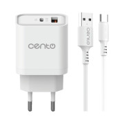 Incarcator CENTO P212 FAST TipC (TipC+USB 20W)