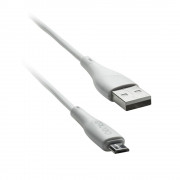 Cablu CENTO C101 Micro-USB (1m,3A) Silicon Alb