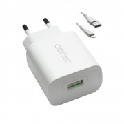 Incarcator Voiaj CENTO P101 Iphone 1USB(QC)/3A/18W Alb