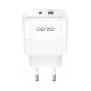 Adaptor Priza CENTO P212/Lite 1TipC(PD)+1USB(QC)/3A/20W Alb
