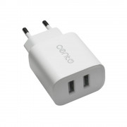 Adaptor Priza CENTO P100 2USB/2A/12W Alb